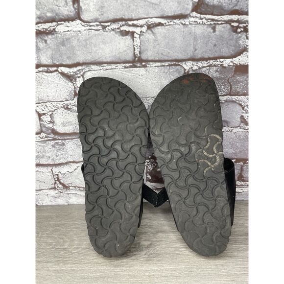 Birkenstock Gizeh Black Leather Thong Cork Strap Sandals Women Sz 37EU/6.5M US - Picture 15 of 16